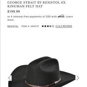 Brand new Resistol western hat